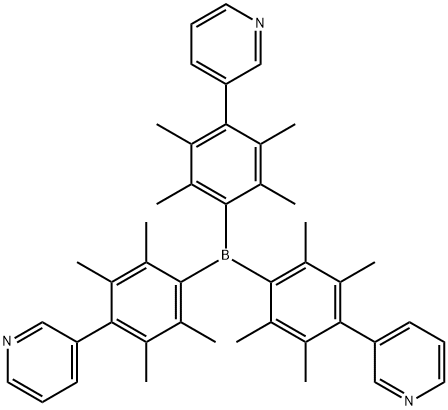 tris(2,3,5,6-tetramethyl-4-(pyridin-3-yl)phenyl)borane 结构式