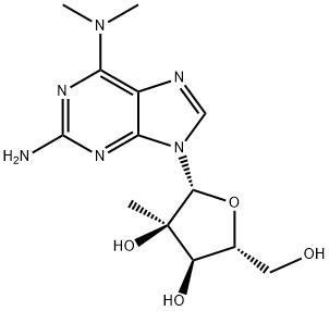2'-b-C-Methyl-2-aMino-N6,N6-diMethyladenosine Structure