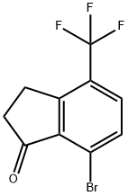 1H-Inden-1-one, 7-bromo-2,3-dihydro-4-(trifluoromethyl)- Struktur