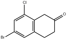2(1H)-Naphthalenone, 6-bromo-8-chloro-3,4-dihydro- Struktur