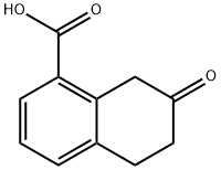 7-oxo-5,6,7,8-tetrahydronaphthalene-1-carboxylic acid Struktur