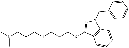 1,3-Propanediamine, N1,N1,N3-trimethyl-N3-[3-[[1-(phenylmethyl)-1H-indazol-3-yl]oxy]propyl]- Struktur