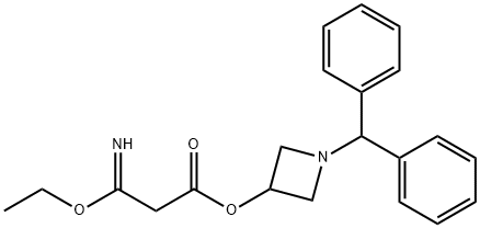 3- 乙氧基 -3- 亚氨基丙酸 (1- 二苯甲基氮杂环丁烷 -3- 基 ) 酯,1338733-87-1,结构式