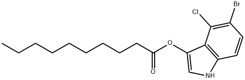 caprate de bromo-5 chloro-4 indoxyle,133950-78-4,结构式