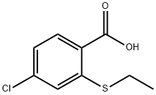 4-氯-2-(乙基硫基)苯甲酸, 1339600-61-1, 结构式