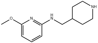 6-Methoxy-N-(4-piperidinylmethyl)-2-pyridinamine 结构式