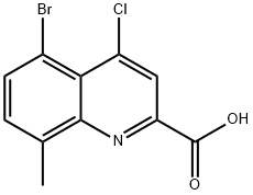 2-Quinolinecarboxylic acid, 5-bromo-4-chloro-8-methyl- 结构式