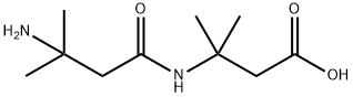 Butanoic acid, 3-[(3-amino-3-methyl-1-oxobutyl)amino]-3-methyl- Struktur