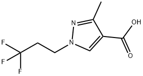 3-甲基-1-(3,3,3-三氟丙基)-1H-吡唑-4-羧酸 结构式
