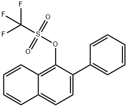 Methanesulfonic acid, 1,1,1-trifluoro-, 2-phenyl-1-naphthalenyl ester Structure