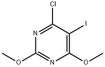 4-chloro-5-iodo-2,6-dimethoxypyrimidine Struktur
