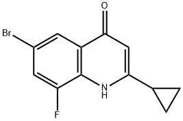 4(1H)-Quinolinone, 6-bromo-2-cyclopropyl-8-fluoro- 结构式
