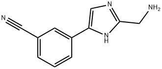 Benzonitrile, 3-[2-(aminomethyl)-1H-imidazol-5-yl]- Struktur