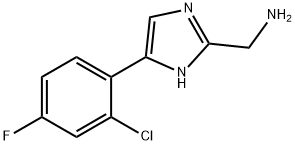 (5-(2-氯-4-氟苯基)-1H-咪唑-2-基)甲胺 结构式