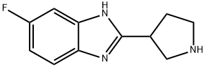 1H-Benzimidazole, 6-fluoro-2-(3-pyrrolidinyl)- 结构式