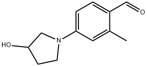 Benzaldehyde, 4-(3-hydroxy-1-pyrrolidinyl)-2-methyl-,1343849-29-5,结构式