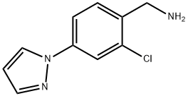 Benzenemethanamine, 2-chloro-4-(1H-pyrazol-1-yl)-,1343964-83-9,结构式