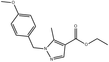 JR-13594, Ethyl 1-(4-methoxybenzyl)-5-methyl-1H-pyrazole-4-carboxylate, 97% Structure