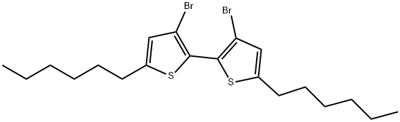 2,2'-Bithiophene, 3,3'-dibromo-5,5'-dihexyl- Structure