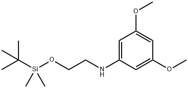 N-(2-((叔丁基二甲基甲硅烷基)氧基)乙基)-3,5-二甲氧基苯胺,1346245-09-7,结构式