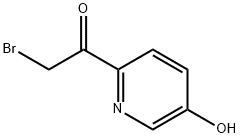2-Bromo-1-(5-hydroxypyridin-2-yl)ethan-1-one 化学構造式