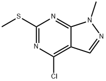 4-chloro-1-methyl-6-(methylsulfanyl)-1H-pyrazolo[3,4-d]pyrimidine Structure