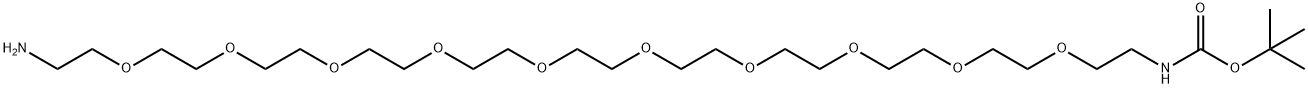 BocNH-PEG10-CH2CH2NH2 Struktur