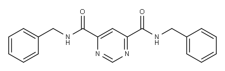 4,6-Pyrimidinedicarboxamide, N4,N6-bis(phenylmethyl)- Structure
