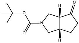 (3AR,6AS)-叔-丁基 4-氧亚基六氢环戊二烯并[C]吡咯-2(1H)-甲酸基酯,1351143-94-6,结构式