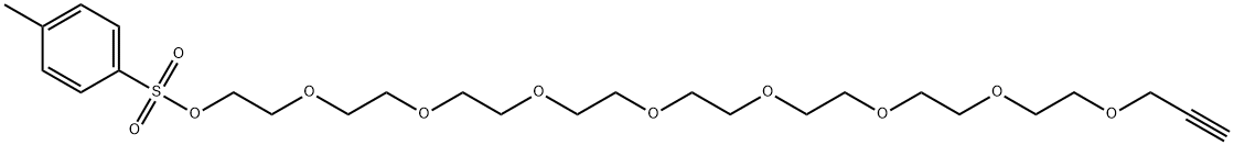 丙炔-九聚乙二醇-对甲苯磺酸酯, 1351556-82-5, 结构式
