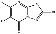 2-Bromo-6-fluoro-7-methyl-5H-[1,3,4]thiadiazolo[3,2-a]pyrimidin-5-one 化学構造式