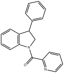 Methanone, (2,3-dihydro-3-phenyl-1H-indol-1-yl)-2-pyridinyl- Struktur