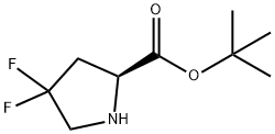 L-Proline, 4,4-difluoro-, 1,1-dimethylethyl ester Struktur