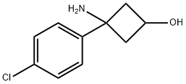3-氨基-3-(4-氯苯基)环丁醇 结构式