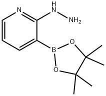 Pyridine, 2-hydrazinyl-3-(4,4,5,5-tetramethyl-1,3,2-dioxaborolan-2-yl)- 结构式