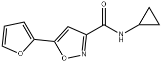 N-环丙基-5-(呋喃-2-基)-1,2-噁唑-3-甲酰胺 结构式