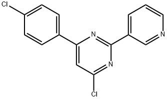 4-Chloro-6-(4-chlorophenyl)-2-(3-pyridyl)pyrimidine Structure