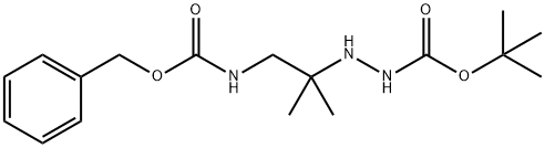 tert-Butyl 2-(1-(((Benzyloxy)carbonyl)amino)-2-methylpropan-2-yl)hydrazinecarboxylate Struktur