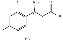 (3R)-3-amino-3-(2,4-difluorophenyl)propanoic acid hydrochloride Structure
