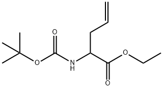 4-Pentenoic acid, 2-[[(1,1-dimethylethoxy)carbonyl]amino]-, ethyl ester Structure