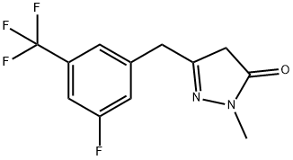 3-(3-氟-5-(三氟甲基)苯甲基)-1-甲基-1H-吡唑-5-醇 结构式