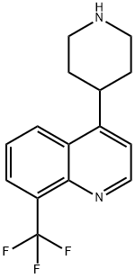 Quinoline, 4-(4-piperidinyl)-8-(trifluoromethyl)- 结构式