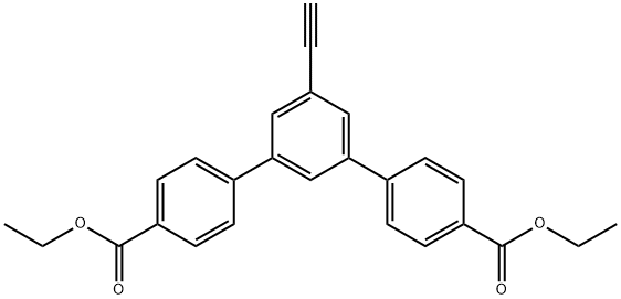 diethyl 5'-ethynyl-[1,1':3',1''-terphenyl]-4,4''-dicarboxylate Struktur