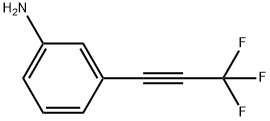 Benzenamine, 3-(3,3,3-trifluoro-1-propyn-1-yl)- Structure