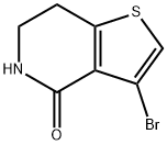 Thieno[3,2-c]pyridin-4(5H)-one, 3-bromo-6,7-dihydro- Struktur