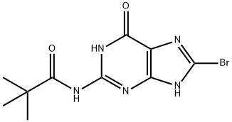 N-(8-溴-6-氧代-6,9-二氢-1H-嘌呤-2-基)新戊酰胺 结构式