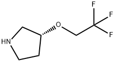 Pyrrolidine, 3-(2,2,2-trifluoroethoxy)-, (3R)- 结构式