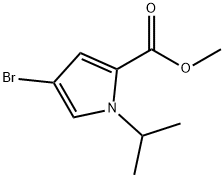 1H-Pyrrole-2-carboxylic acid, 4-bromo-1-(1-methylethyl)-, methyl ester Structure