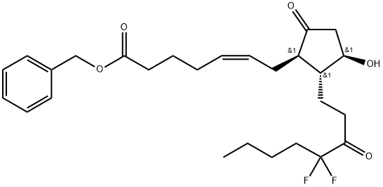 16,16-difluoro-13,14-dihydro-15-carbonyl-PGE2 benzyl ester, 136790-79-9, 结构式