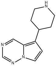 Pyrrolo[2,1-f][1,2,4]triazine, 5-(4-piperidinyl)- 结构式